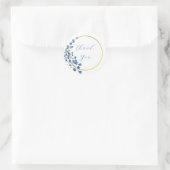 Sticker Rond Fleur bleu romantique (Sac)