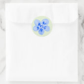 Sticker Rond Fleur bleue aquarelle (Sac)