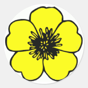 Sticker Rond Fleur Buttcup