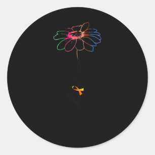 Sticker Rond Fleur - Cadeau de sensibilisation à la sclérose en