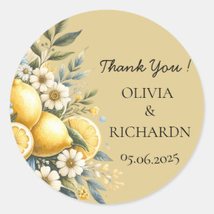 Sticker Rond Fleur carrelée méditerranéenne Italien Positano Le