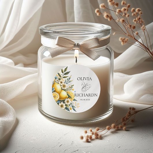 Sticker Rond Fleur carrelée méditerranéenne Italien Positano Le