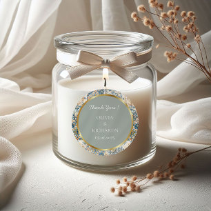 Sticker Rond Fleur carrelée méditerranéenne Italien Positano Le