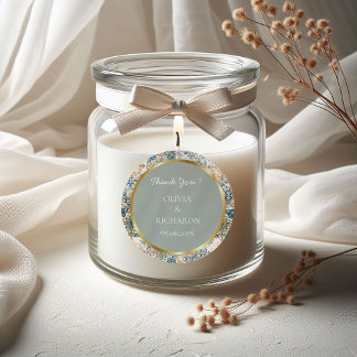 Sticker Rond Fleur carrelée méditerranéenne Italien Positano Le