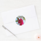 Sticker Rond Fleur céleste : Un Rose contre le ciel (Enveloppe)