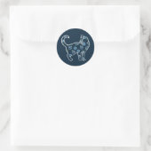 Sticker Rond Fleur Chat Blue Daisy Chats (Sac)