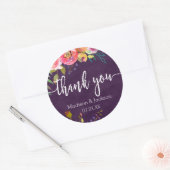 Sticker Rond Fleur Chic Couleur Editable Mariage Faveur (Enveloppe)