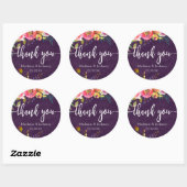 Sticker Rond Fleur Chic Couleur Editable Mariage Faveur (Feuille)