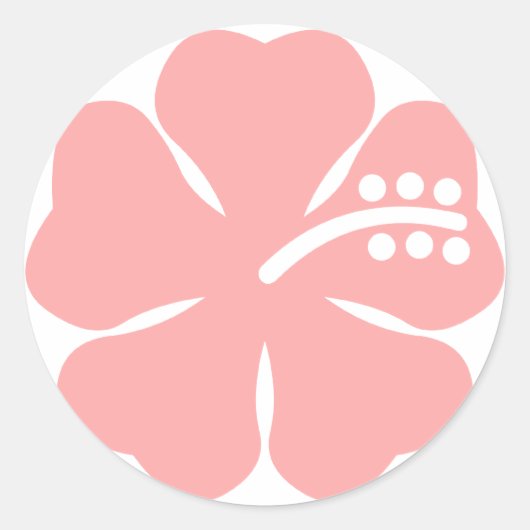 Sticker Rond fleur d'aloa rose (Devant)