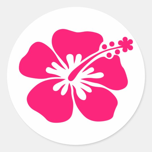 Sticker Rond fleur d'aloa rose (Devant)