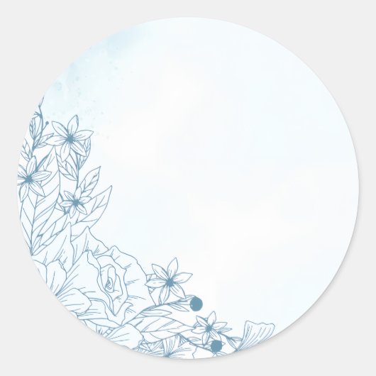 Sticker Rond Fleur Dans Le Mariage D'Hiver (Devant)