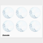 Sticker Rond Fleur Dans Le Mariage D'Hiver (Feuille)