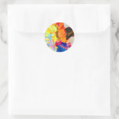 Sticker Rond Fleur d'aquarelle Neon Carnation (Sac)