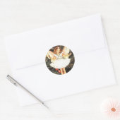 Sticker Rond Fleur d'arbre de Noël (Enveloppe)