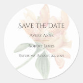 Sticker Rond Fleur de aquarelle rustique (Devant)