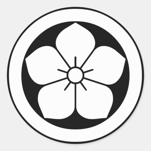 Sticker Rond Fleur de ballon en cercle (Devant)