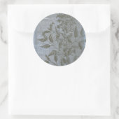 Sticker Rond Fleur de Bleu I (Sac)