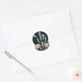 Sticker Rond Fleur de cactus nocturne (Enveloppe)