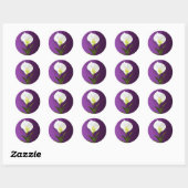 Sticker Rond Fleur de Cala Lily (Feuille)