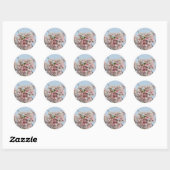 Sticker Rond Fleur de cerise (Feuille)