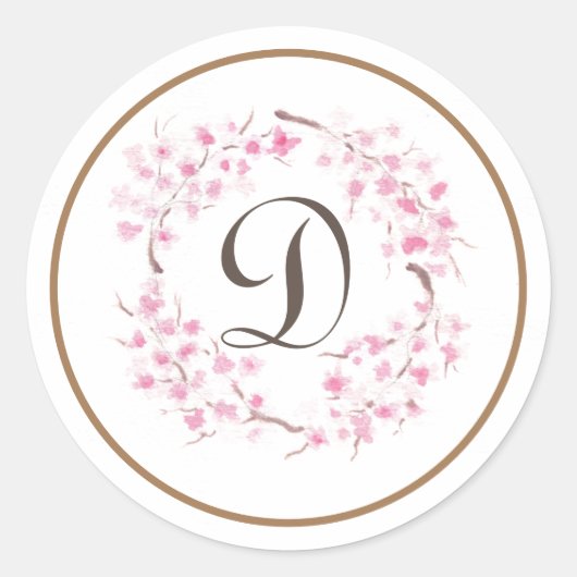 Sticker Rond Fleur de cerise (Devant)