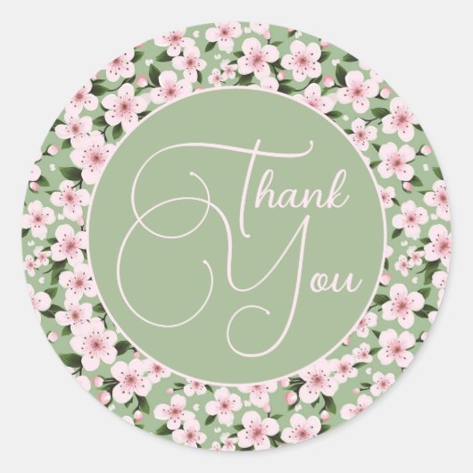 Sticker Rond Fleur de cerises (Devant)