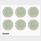 Sticker Rond Fleur de cerises (Feuille)