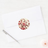Sticker Rond Fleur de Cerisier (Enveloppe)