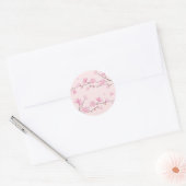 Sticker Rond Fleur de cerisier - rose (Enveloppe)