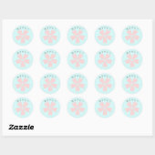 Sticker Rond Fleur de cerisier Sakura - Merci (Feuille)