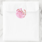 Sticker Rond Fleur de cerisier Sakura rose blanc Anniversaire (Sac)