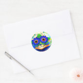 Sticker Rond Fleur de chat (Enveloppe)