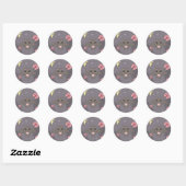 Sticker Rond Fleur de chauve-souris (Feuille)
