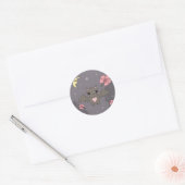 Sticker Rond Fleur de chauve-souris (Enveloppe)