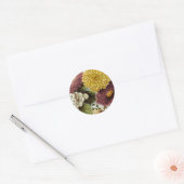 Sticker Rond Fleur de chrysanthème mère florale (Enveloppe)