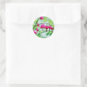 Sticker Rond Fleur de coeur rose (Sac)