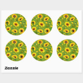 Sticker Rond Fleur de couleur 4 (Feuille)