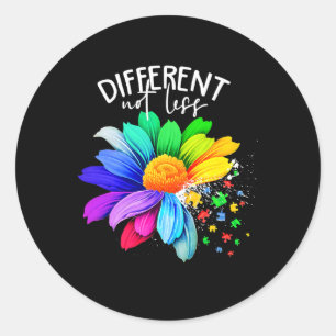 Sticker Rond Fleur de couleur différente pas moins de sensibili