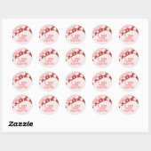 Sticker Rond Fleur de daisy rétro boho 3ème anniversaire (Feuille)