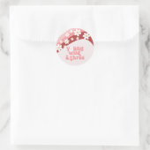 Sticker Rond Fleur de daisy rétro boho 3ème anniversaire (Sac)