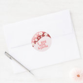 Sticker Rond Fleur de daisy rétro boho 3ème anniversaire (Enveloppe)