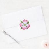 Sticker Rond Fleur de Dogwood rose (Enveloppe)