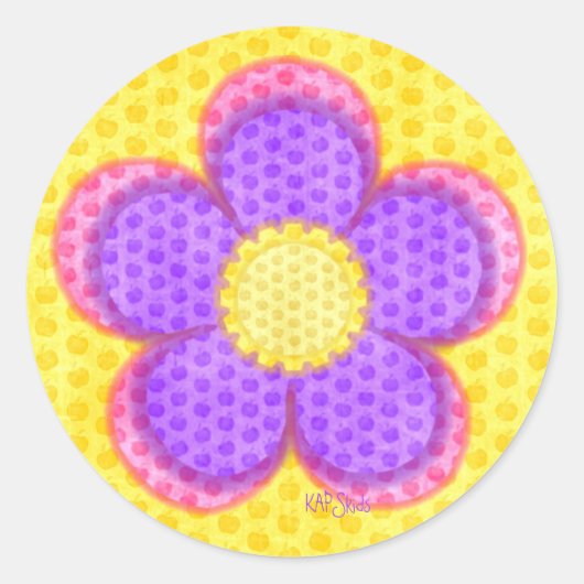 Sticker Rond Fleur de fleurs d'Apple (Devant)
