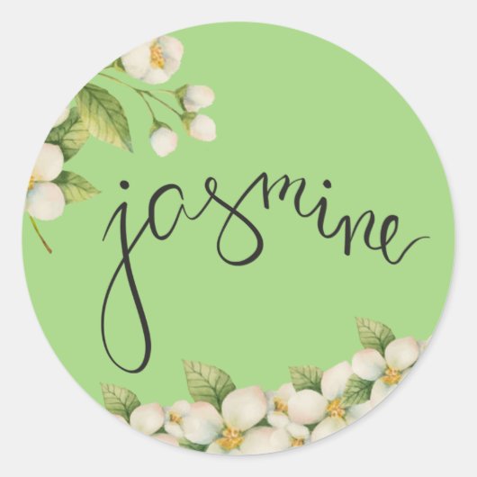 Sticker Rond Fleur de Jasmin (Devant)