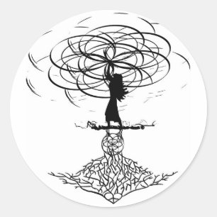 Sticker Rond Fleur de la vie