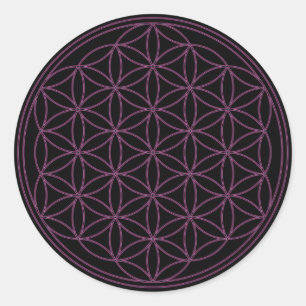 Sticker Rond Fleur de la vie
