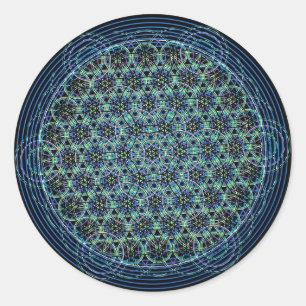 Sticker Rond Fleur de la vie