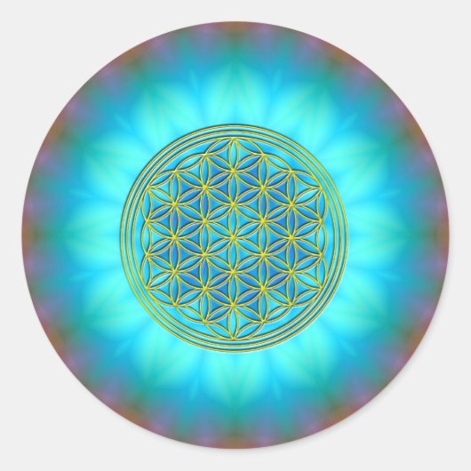 Sticker Rond Fleur de la vie Motif 11 (Devant)