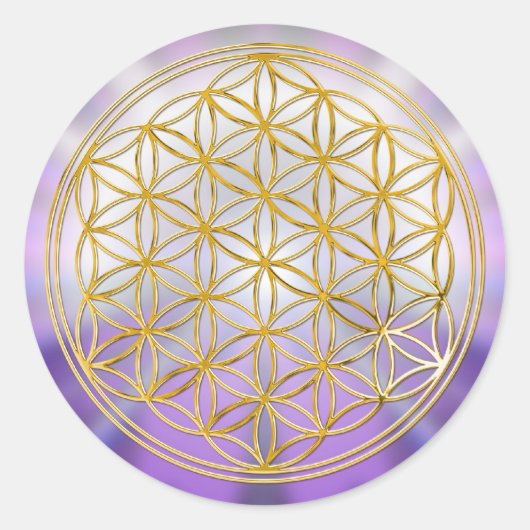 Sticker Rond Fleur De La Vie Yantra (Devant)