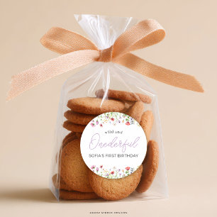 Sticker Rond Fleur de Lavande 1er Anniversaire